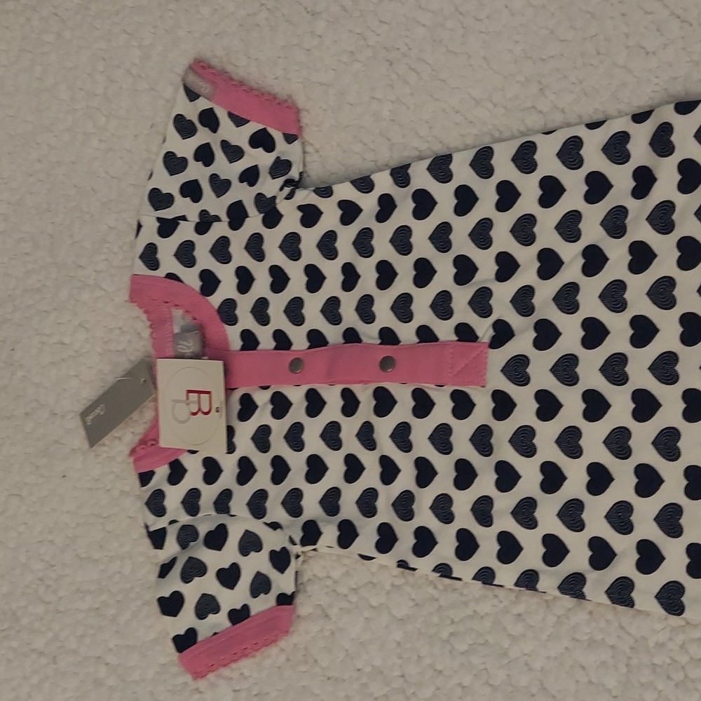 Coccoli one piece outfit with blue hearts
